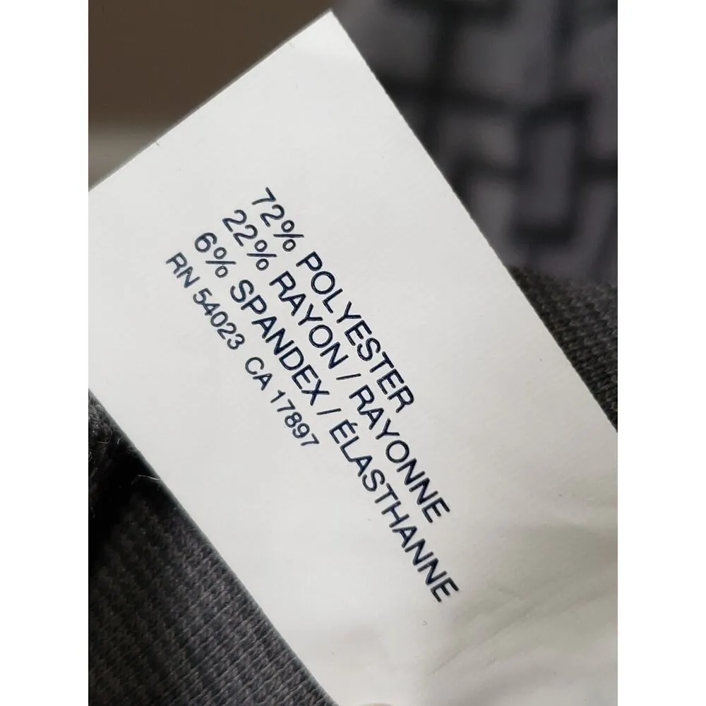 Gap Women's Gray & Black Polyester Casual V-Neck Sleeveless Knee Length Dress 0 - Image 7