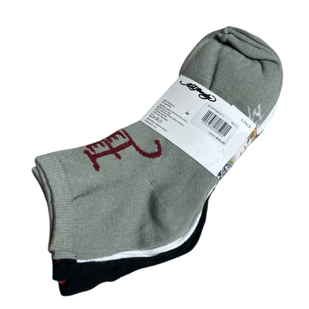 Ed Hardy 6-Pack Quarter Socks - Image 2