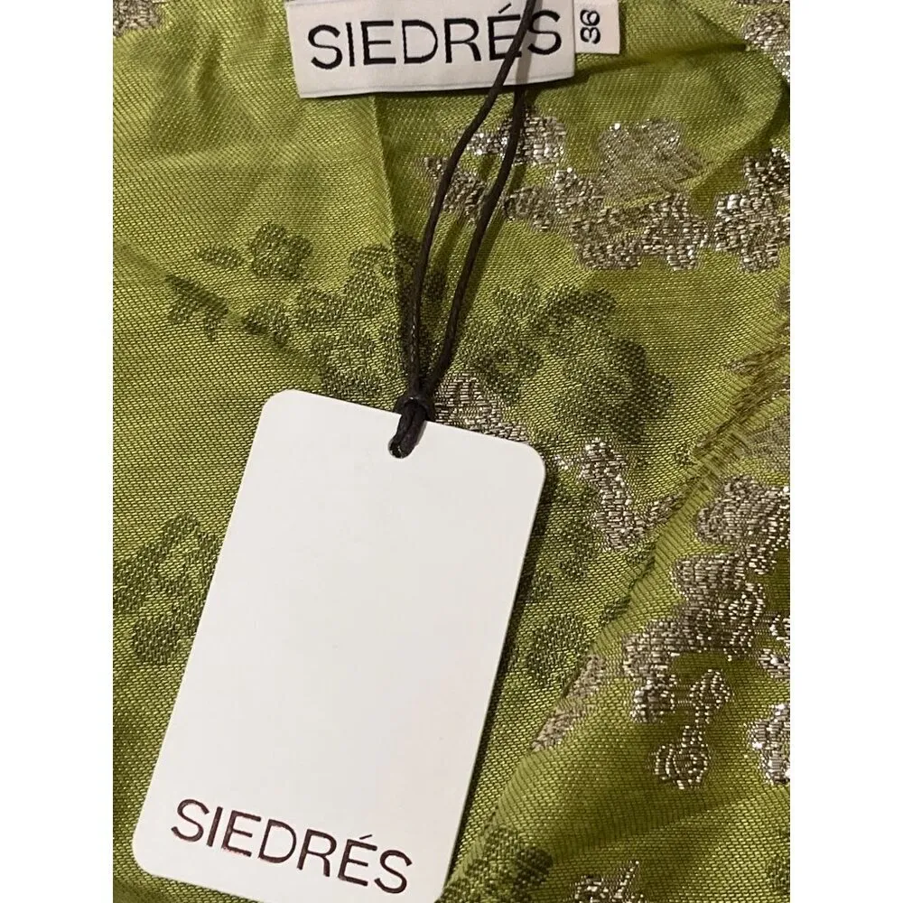 SIEDRES Petra Top in Green 38 4 New Womens Tie Cut out Blouse long sleeve Size undefined - Image 9