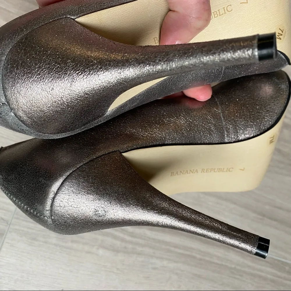 Banana Republic Gunmetal High Heels Shoes - Image 14