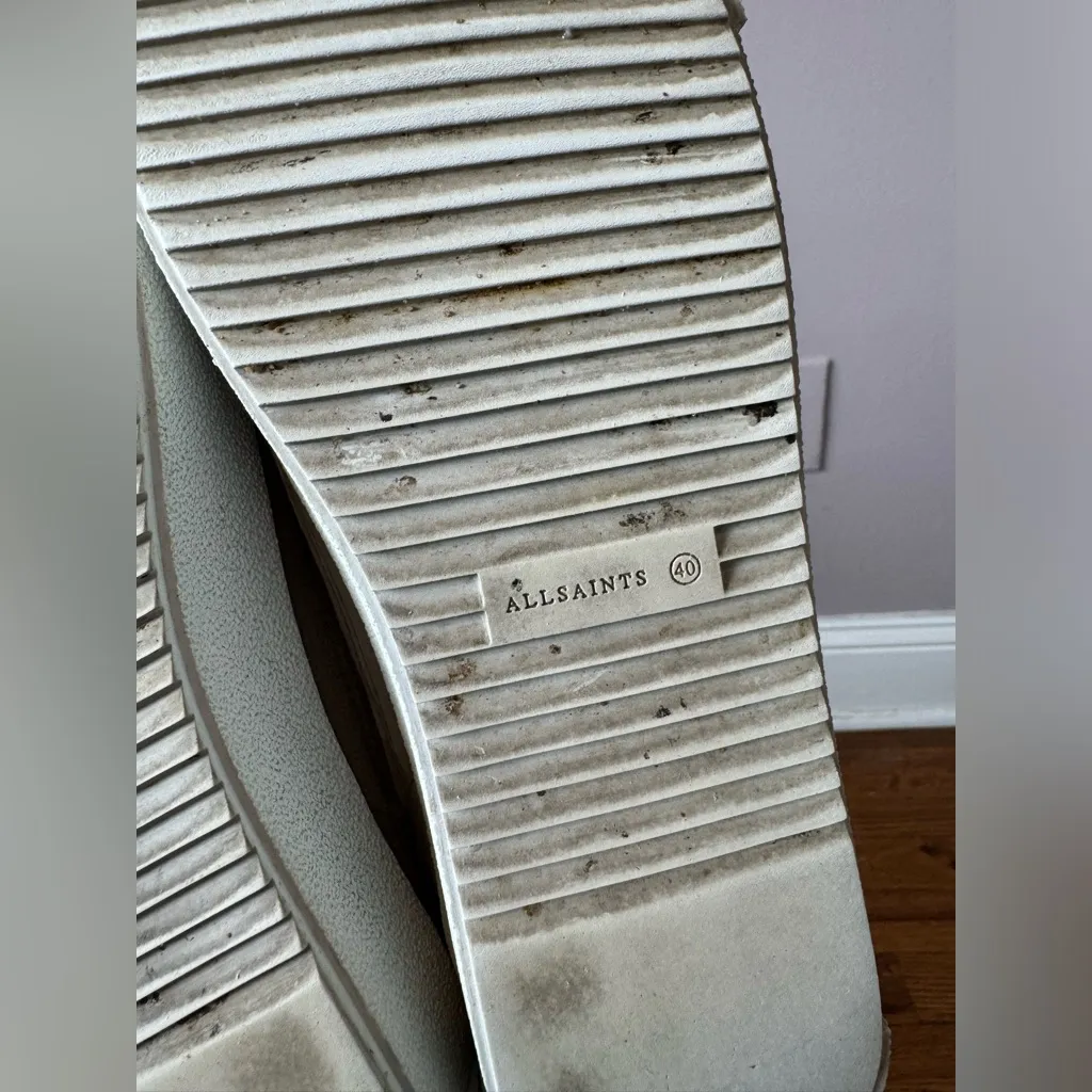 All Saints Women’s Trish Taupe Suede‎ Platform Sneakers Size 9 - Image 10