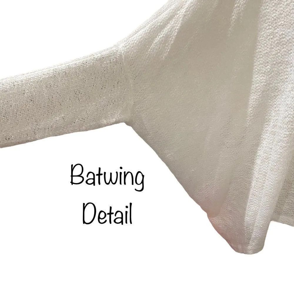 🎈 Andree by Unit White Open Weave Pullover Top Size Large - Image 5