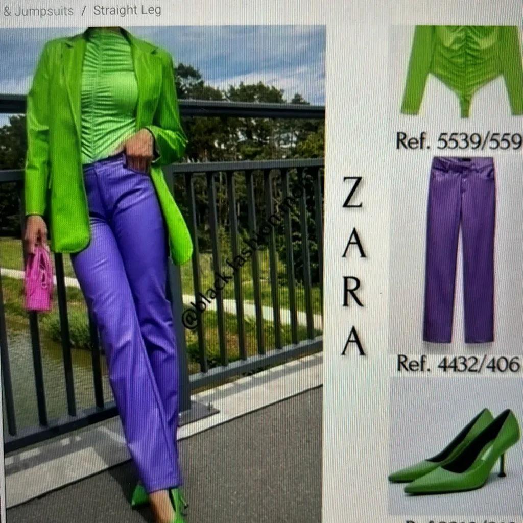 ZARA  Faux Leather Pants - Image 7