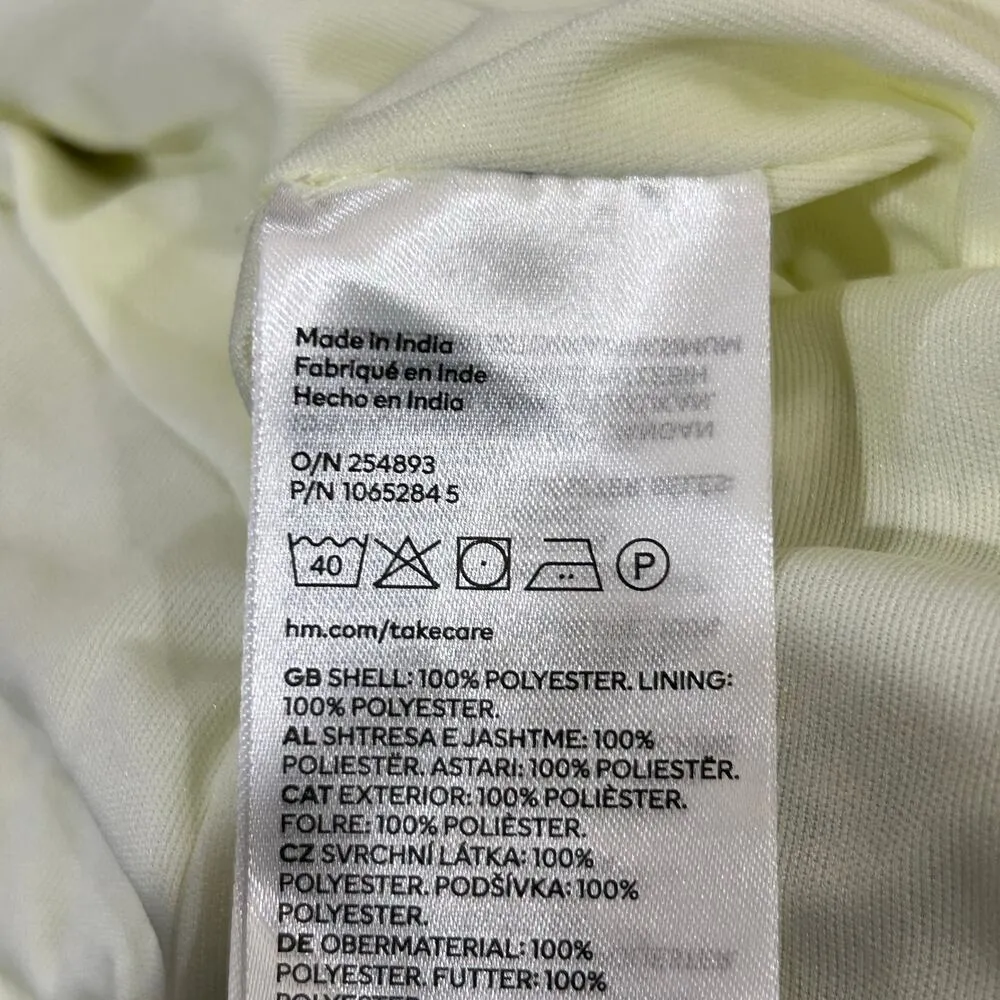 H&M Dress Womens 8‎ Yellow Green A Line Baby Doll Spaghetti Straps Dress NEW - Image 9