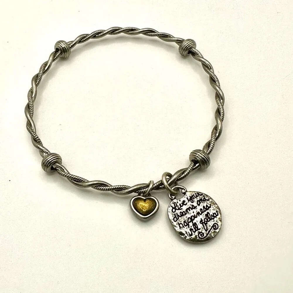 Brighton love your dreams and happiness will follow bangle bracelet - Image 10