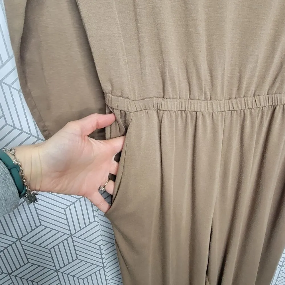 PrettyGarden Taupe Jumpsuit Sz Large - Image 7