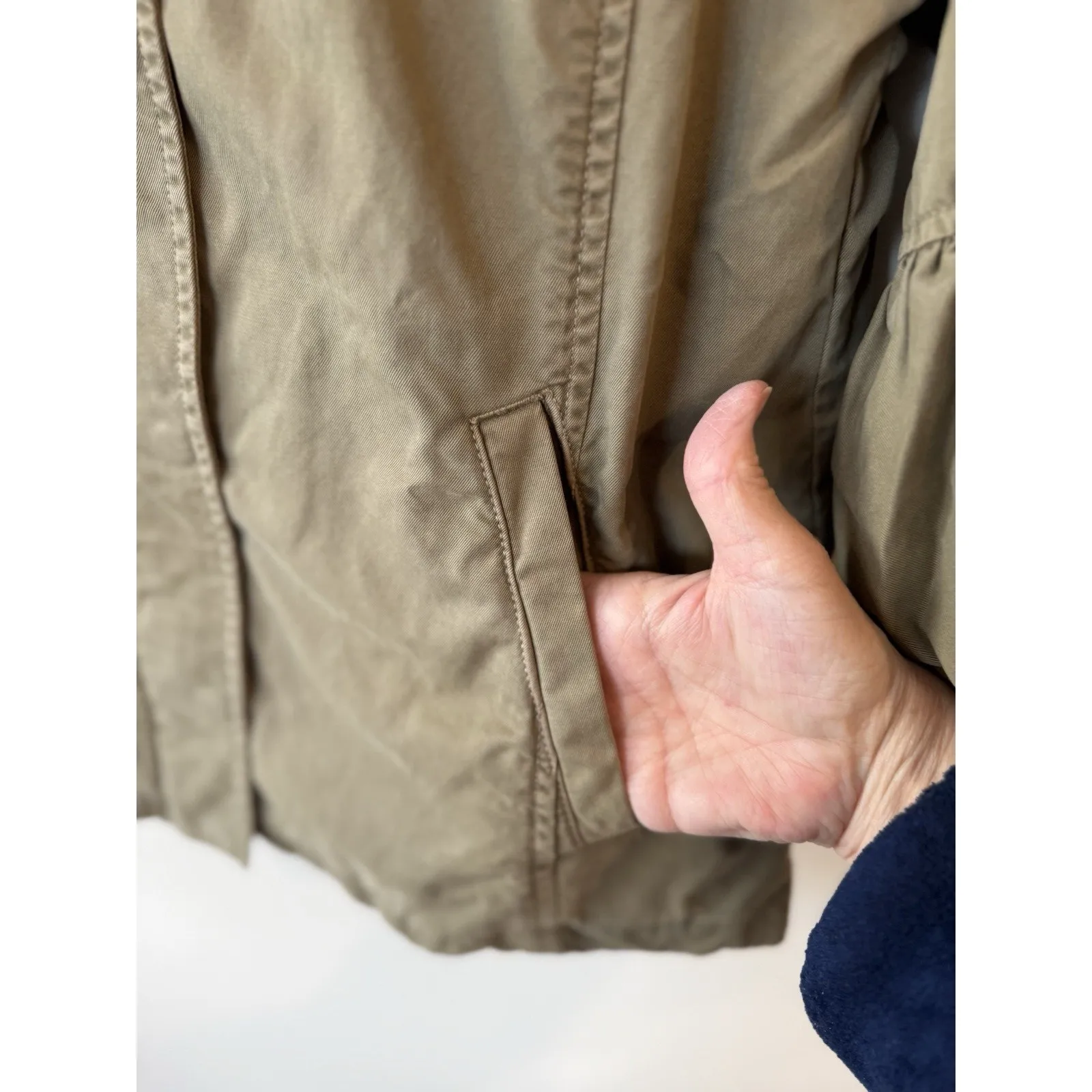 Banana republic military flutter sleeve jacket Medium Classic Cottagecore - Image 5