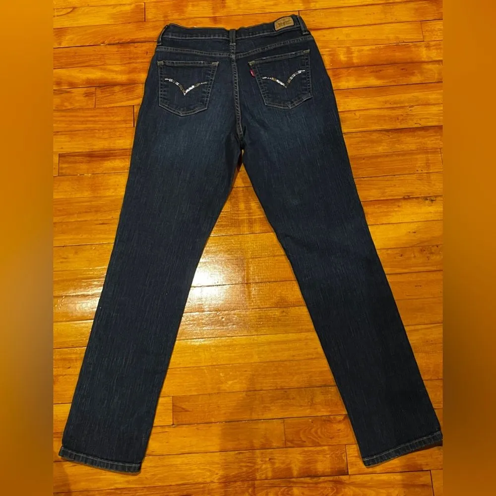 Levi's The Original Jeans Perfectly Slimming 512 Jeans Dark Blue Wash Size 10 - Image 5