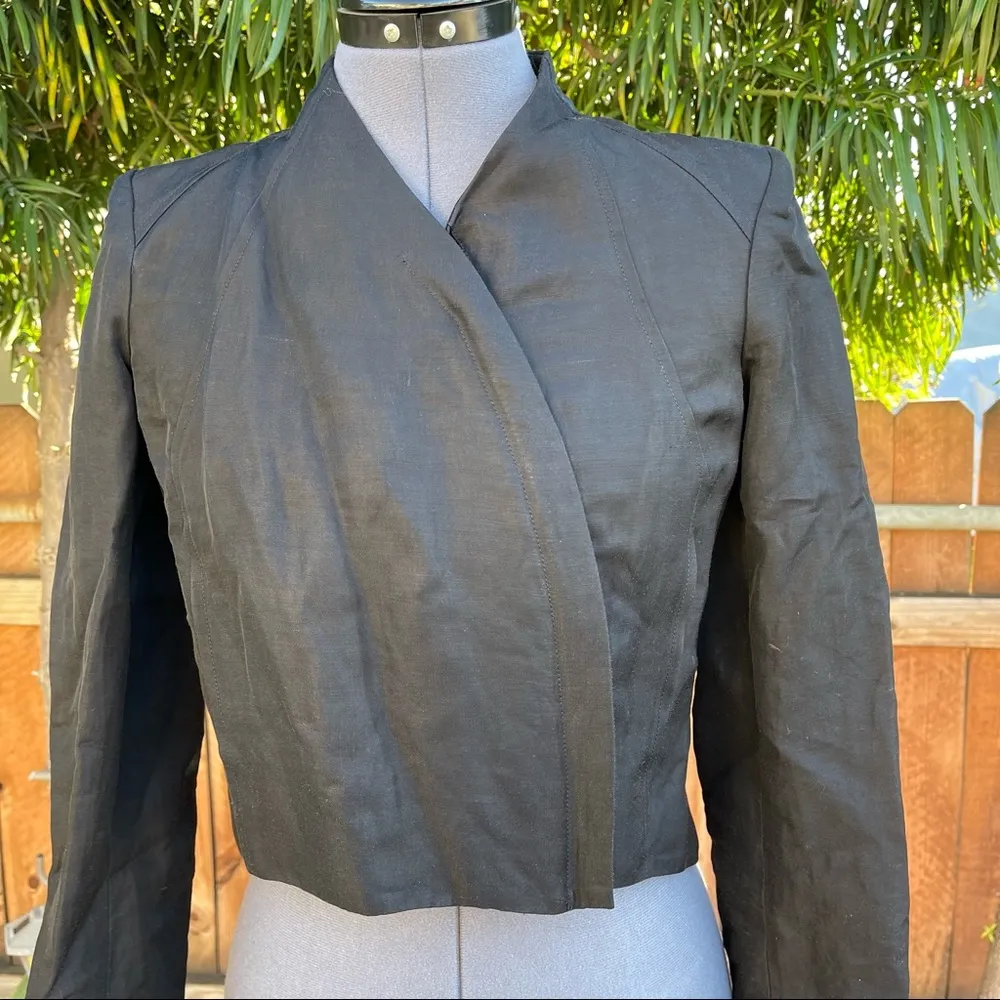 Helmet Lang Cropped Asymmetrical Zipper Jacket size S - Image 5