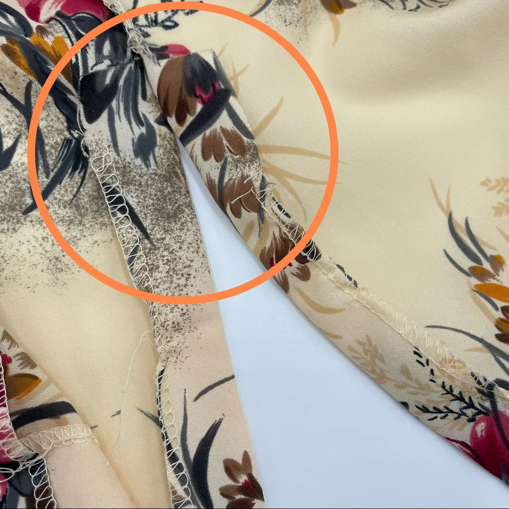 Vintage 70s Floral Short Sleeve Blouse Button - Image 7