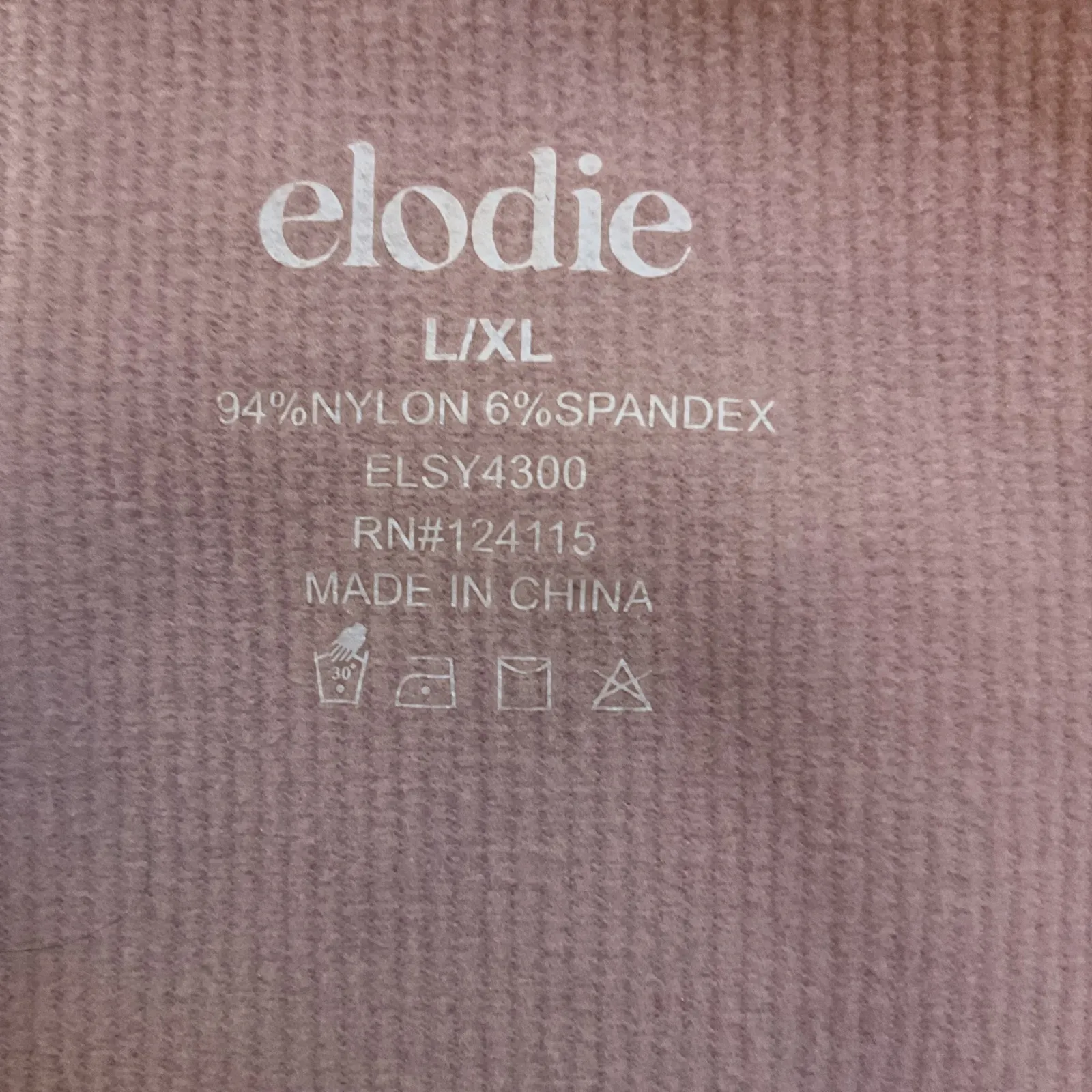 Elodie Ribbed Square Neck Long Sleeve Trendy Chic Style Top Pink Size L / XL - Image 7