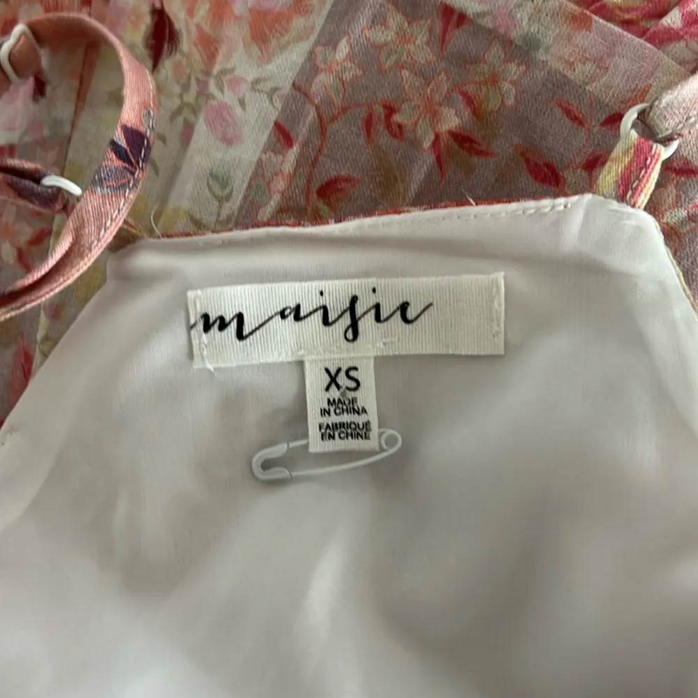 NEW Maisie Nordstrom Patchwork Floral Paisley Tank Top, Pink Blush Size XS - Image 7