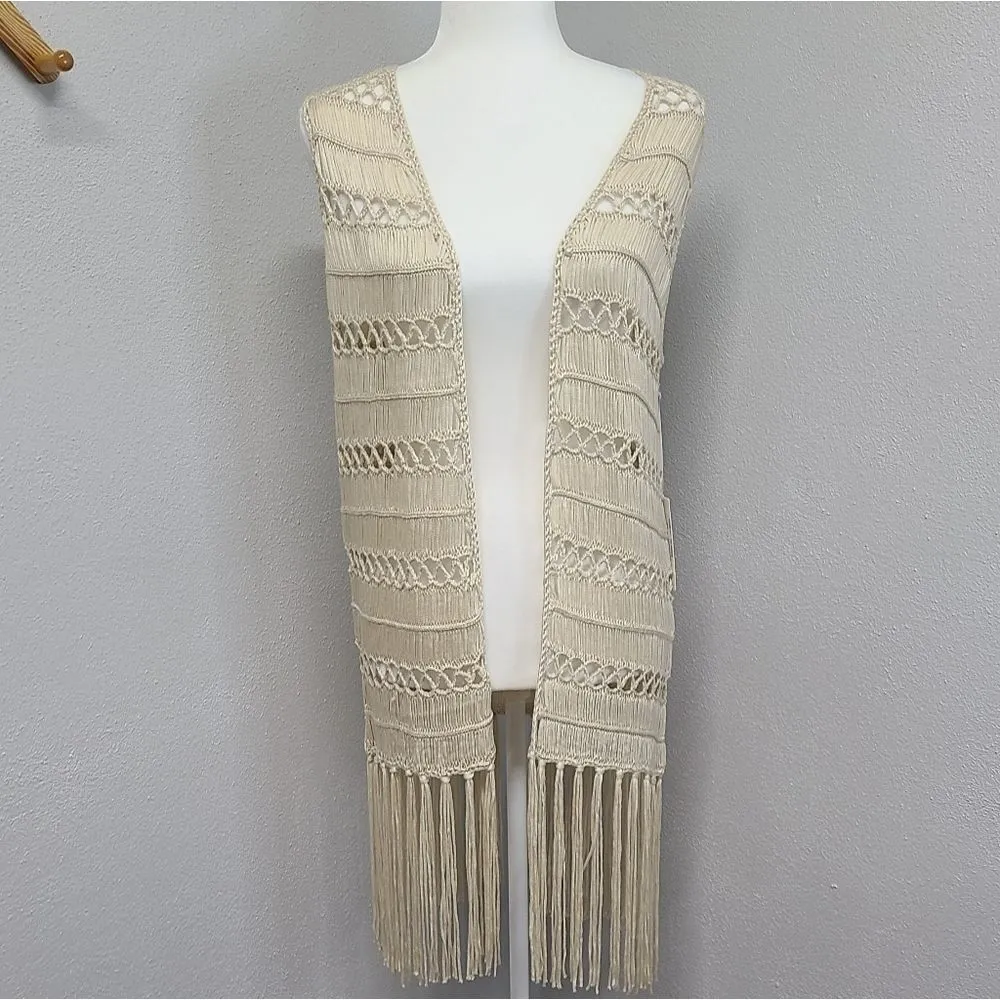 NWT‎ Beach Crochet Fringe Cover Up M/L - Image 5