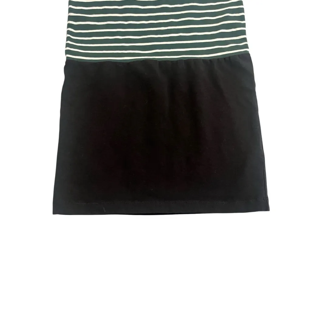 ASOS Pencil Skirt Womens Size 6 Green White Striped Black Casual Pull Over Midi - Image 3