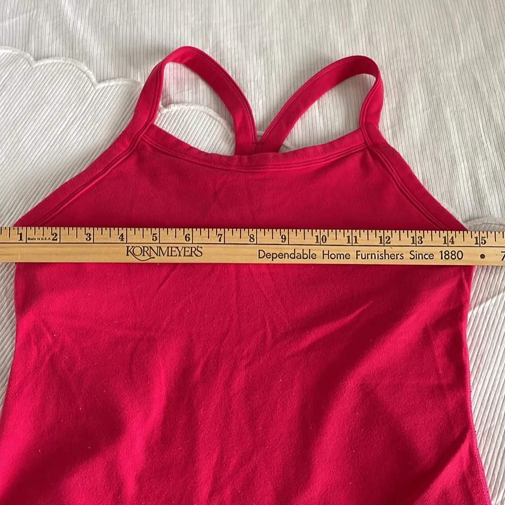 Lululemon pink racer back tank with built-in bra - Image 5