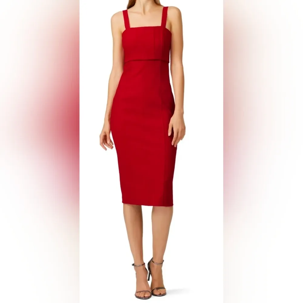 Cinq a Sept Dakota red dress size 2 - Image 2