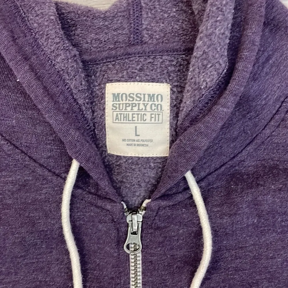 Mossimo Supply Co Athletic Fit Purple Zip Up Long Sleeve Hoodie Size Large - Image 9