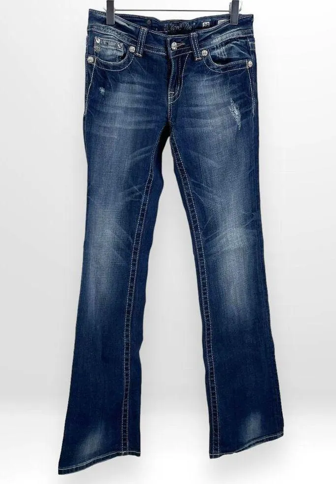 00s MISS ME Vintage Blue Bootcut Low Rise Jeans - Image 12