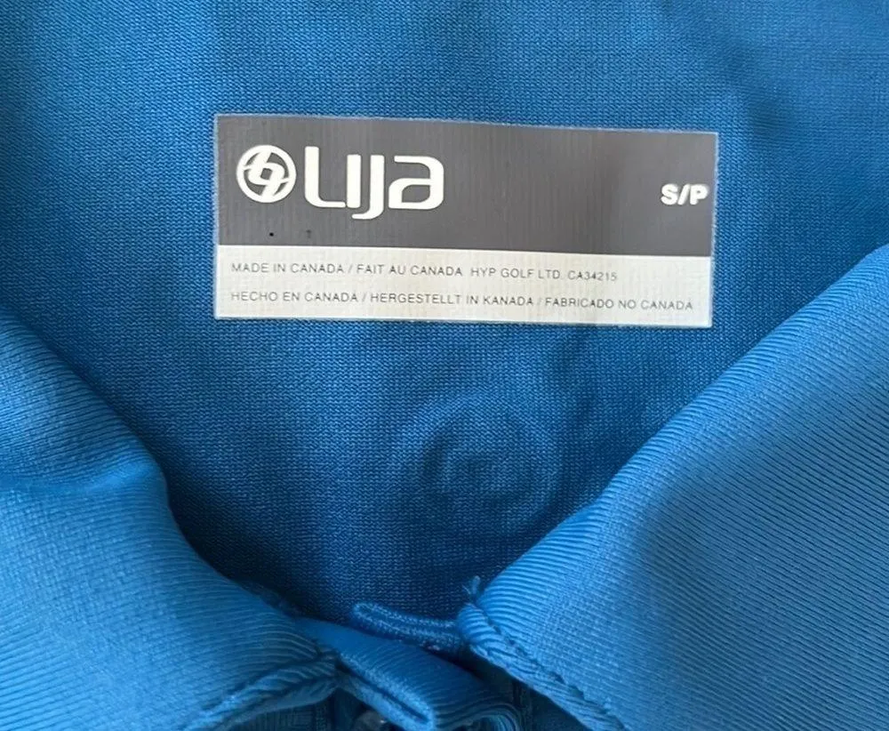 LIJA Elite Ellison Polo Shirt in Sea Blue size Small - Image 3