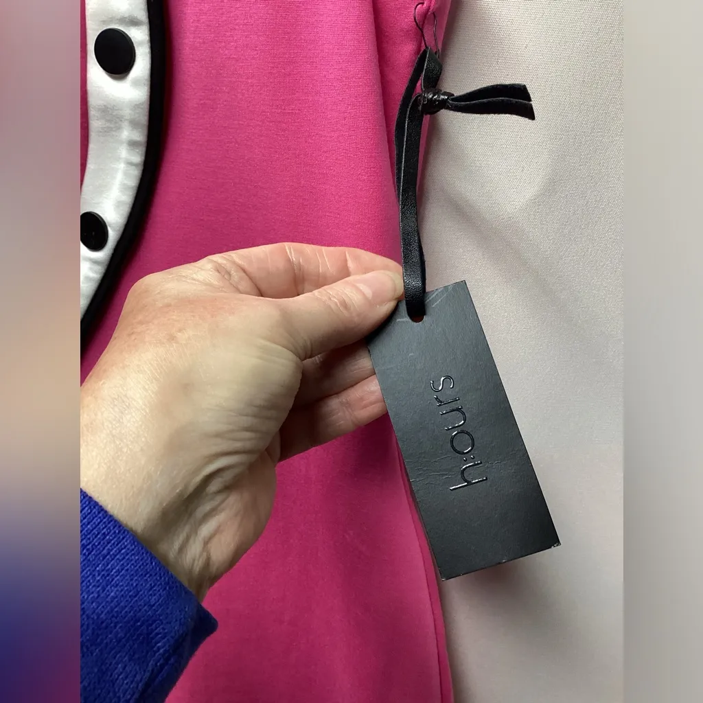 H:ours Marquee mini dress. Size Large. Fuchsia - Image 13