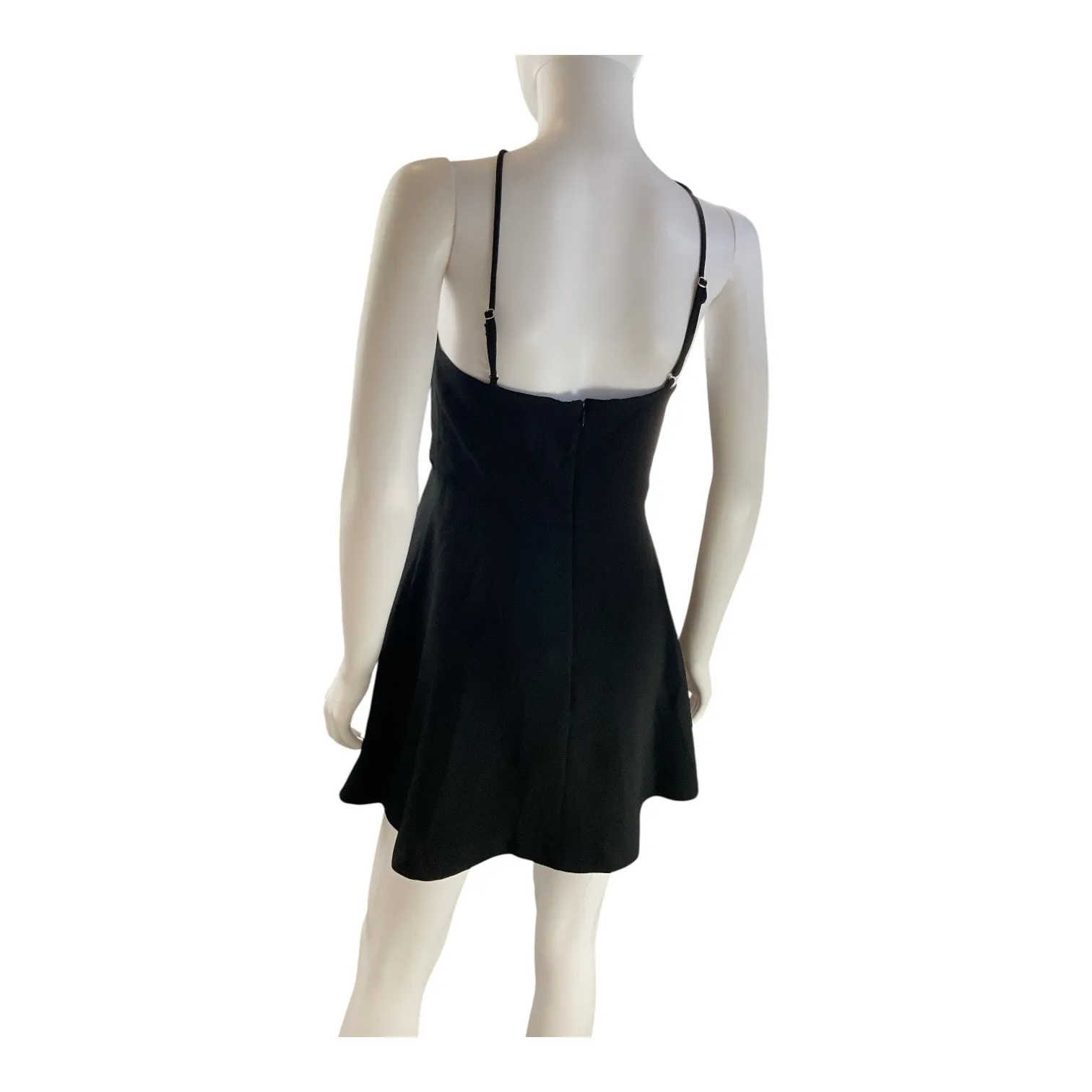 Black Mini Dress Deep V Neck Sleeveless Party Cocktail Dress‎ - Image 4