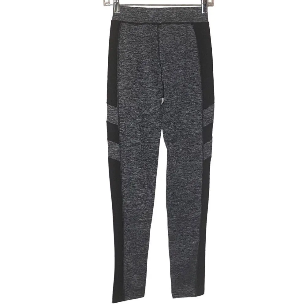 POP Fit Leggings NWT Black Gray Marled Color Block Size Small - Image 2