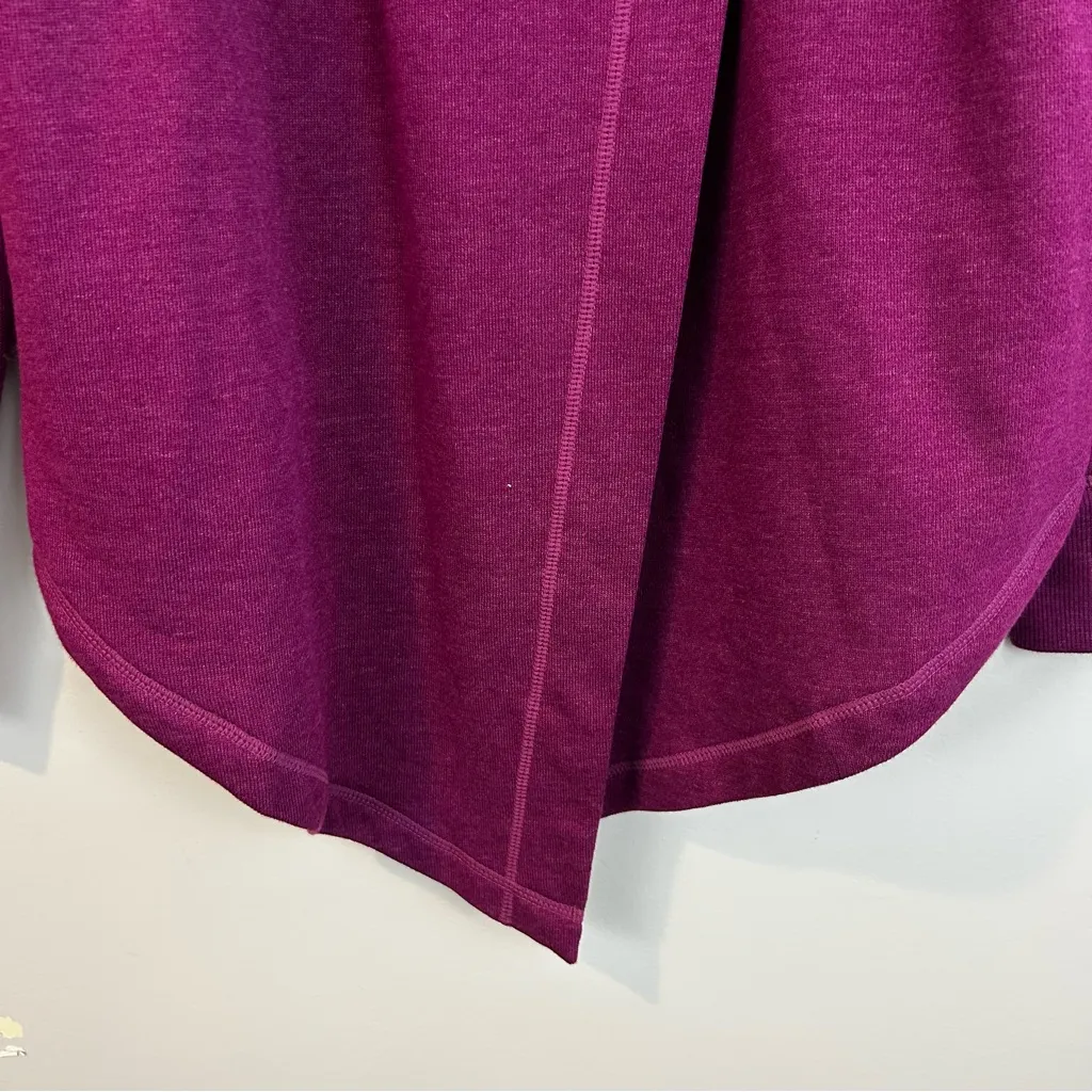 NWT Zella Raspberry Oversized Shawl Collar Open Front Draped Sweater  Medium - Image 12