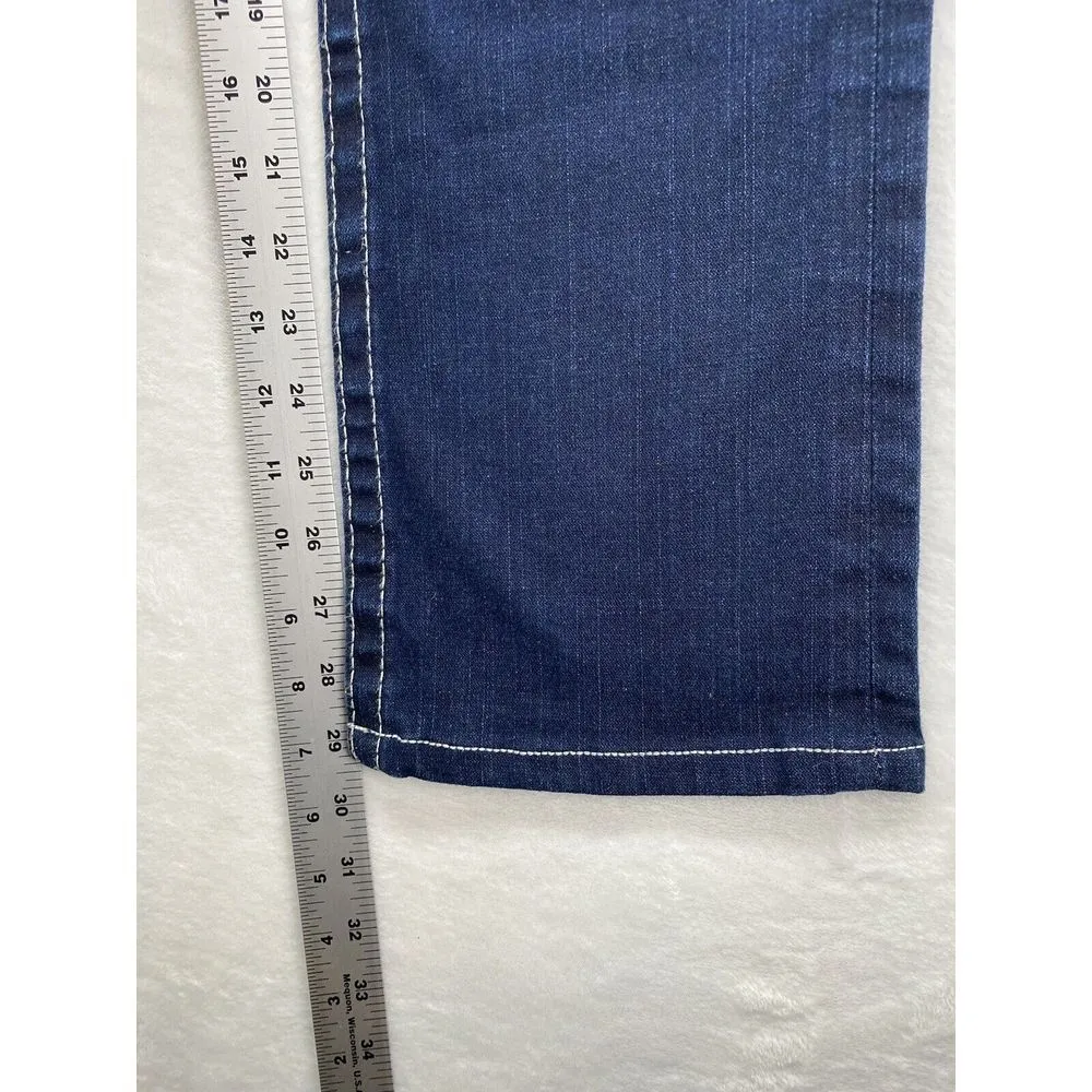 True Religion Disco Billy Big T Jeans Women's Size 28 Bootcut Dark Wash USA Made - Image 6