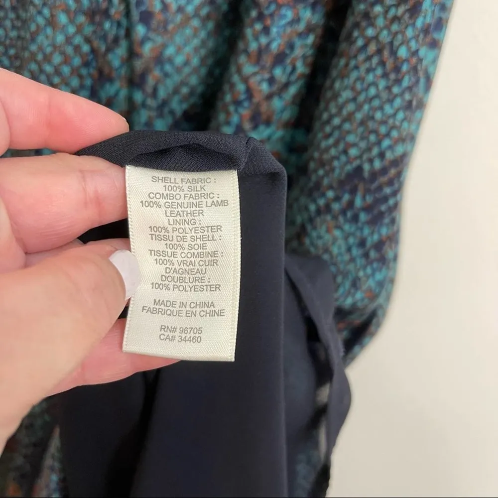 Rebecca Taylor  Python Snake Print Silk Dress - Image 8