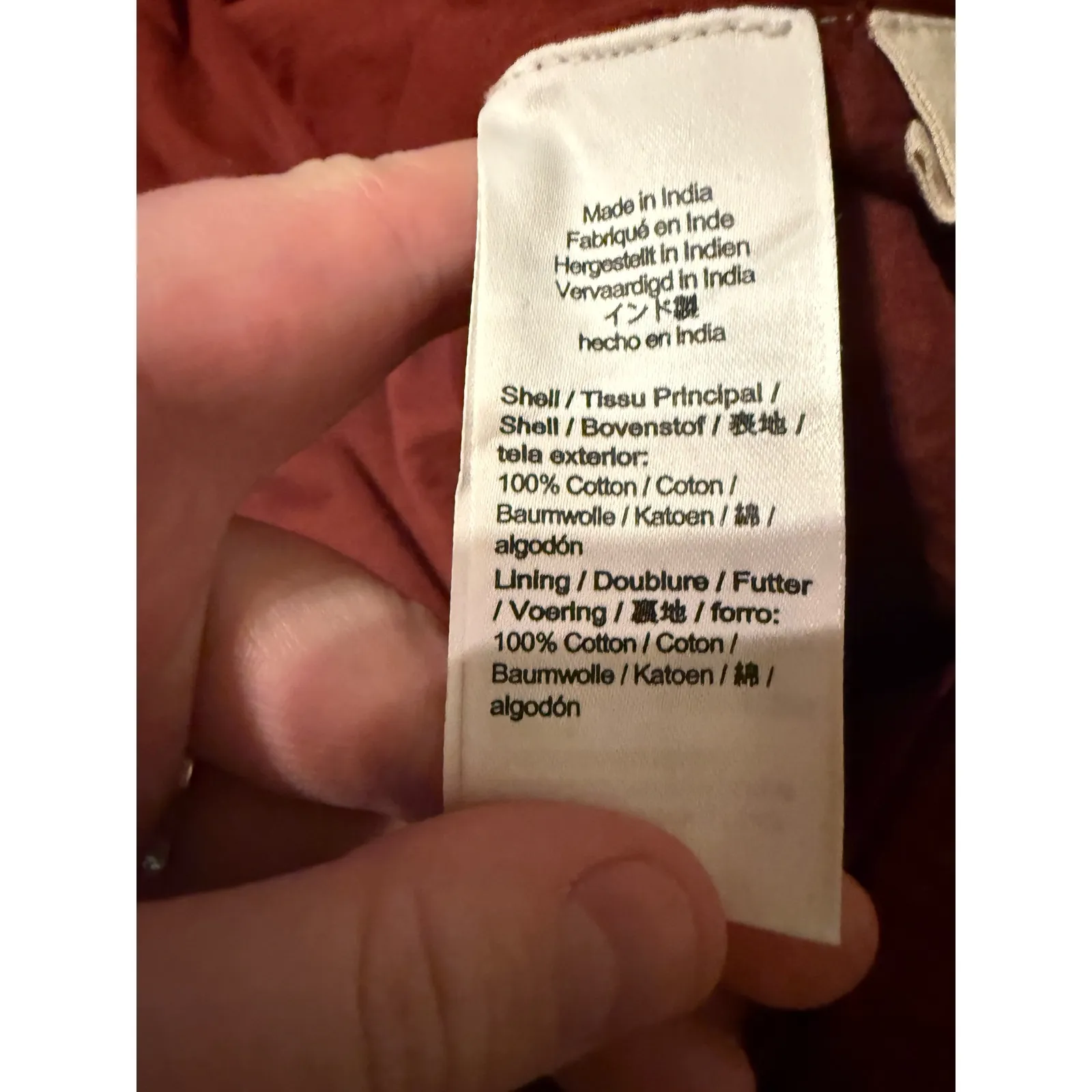 Madewell Embroidered Babydoll Puff Sleeve Dress Women's XL Burgundy Dotted Boho - Image 7