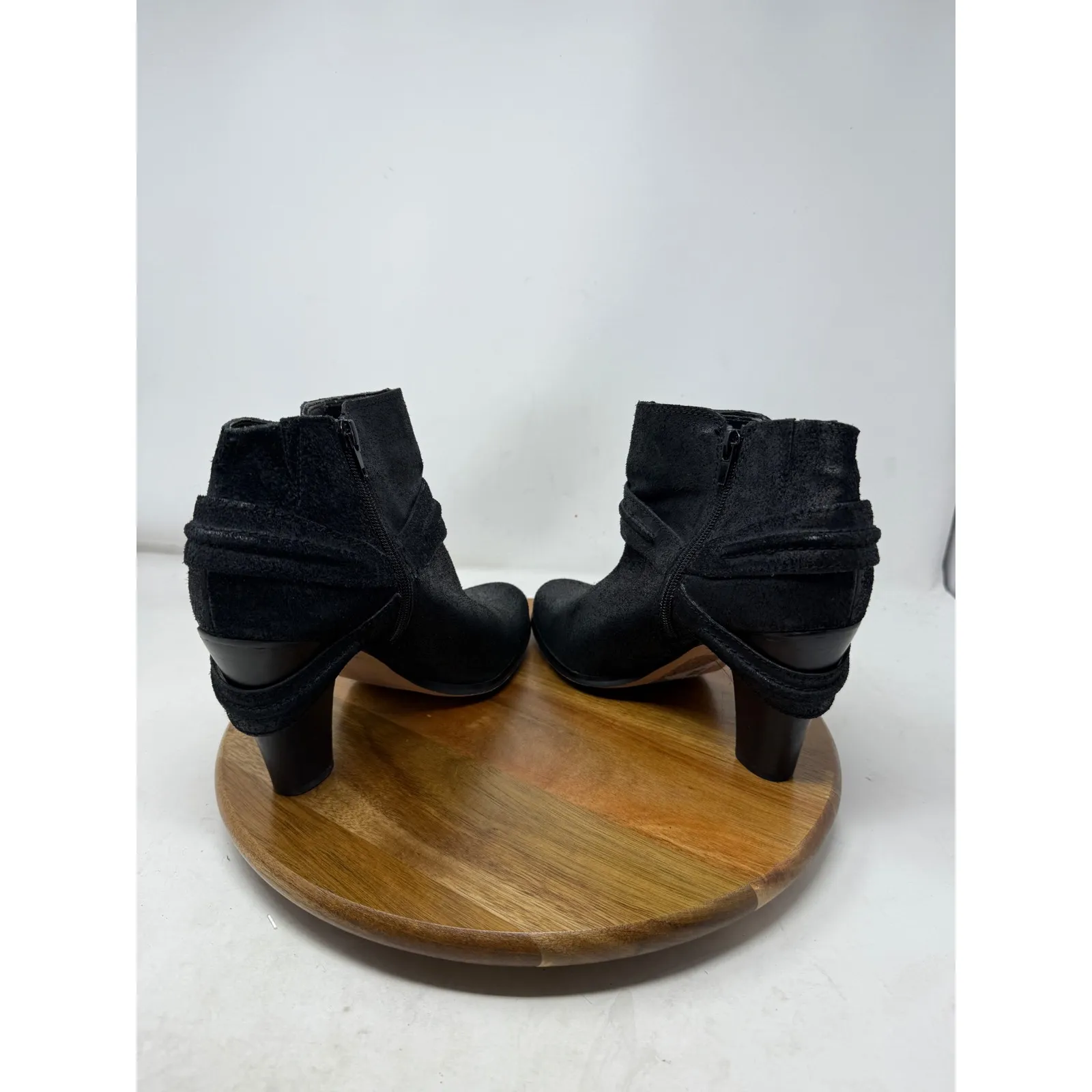 Miranda Lambert Black Suede‎ Leather Guitar Ankle Booties Women's Size 10M - Image 10