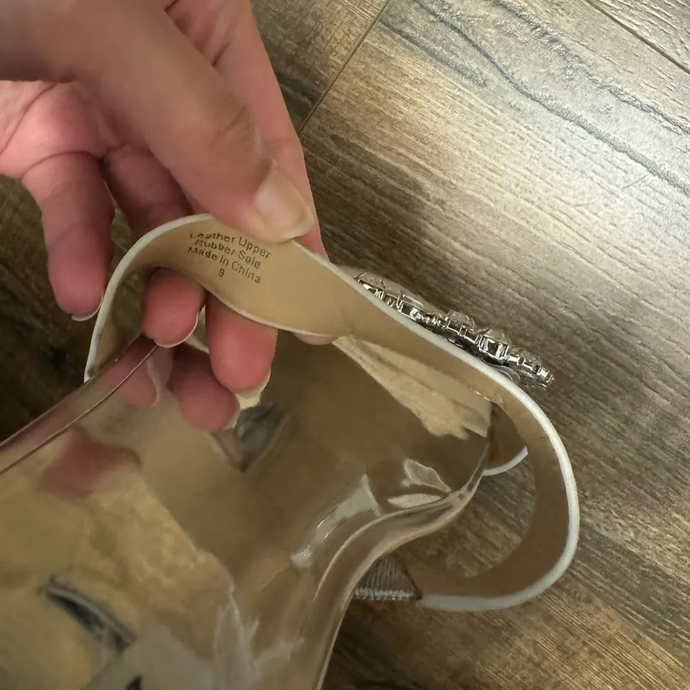 Badgley Mischka Silver Josette Flat Metallic Slide Sandals - Image 10