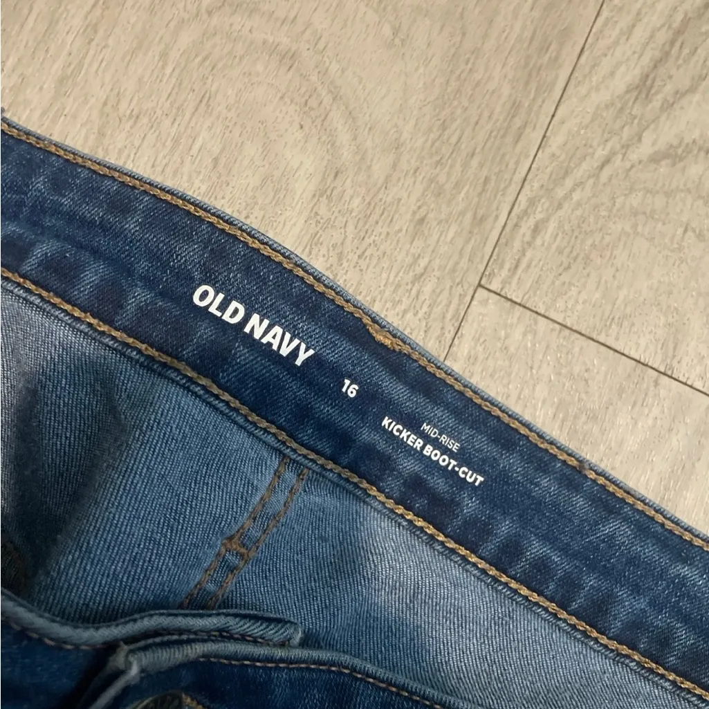 Old Navy Dark Blue Women's Boot Cut Jeans - Image 2