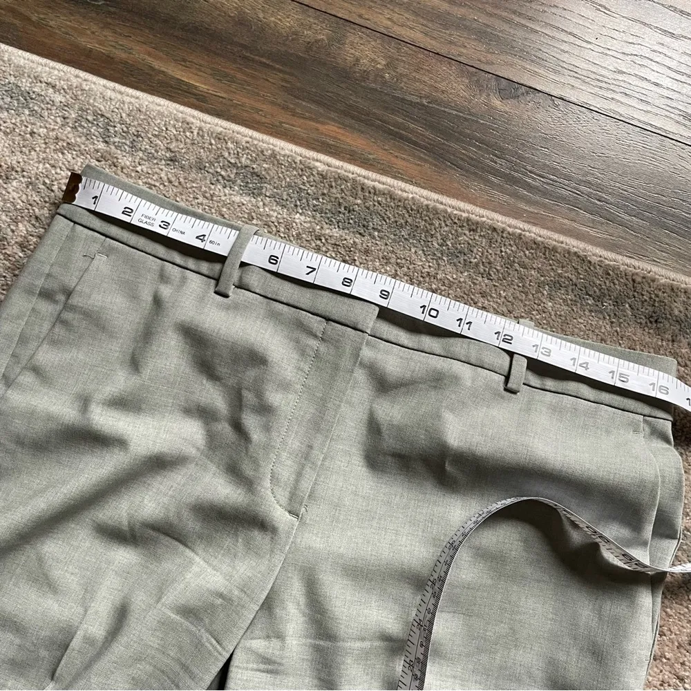 Theory Tapered Straight Leg Mid Rise Minimalist Office Chic Trouser Pant Size 8 - Image 7