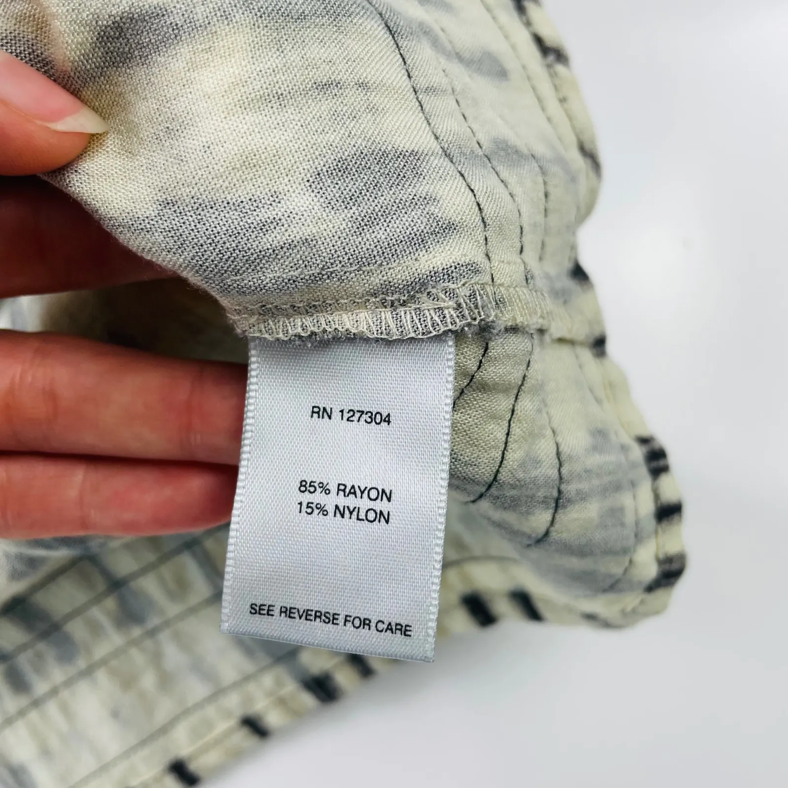 John Mark Women's Small Black & Cream‎ Plaid Button Front Jacket Coat - Image 5