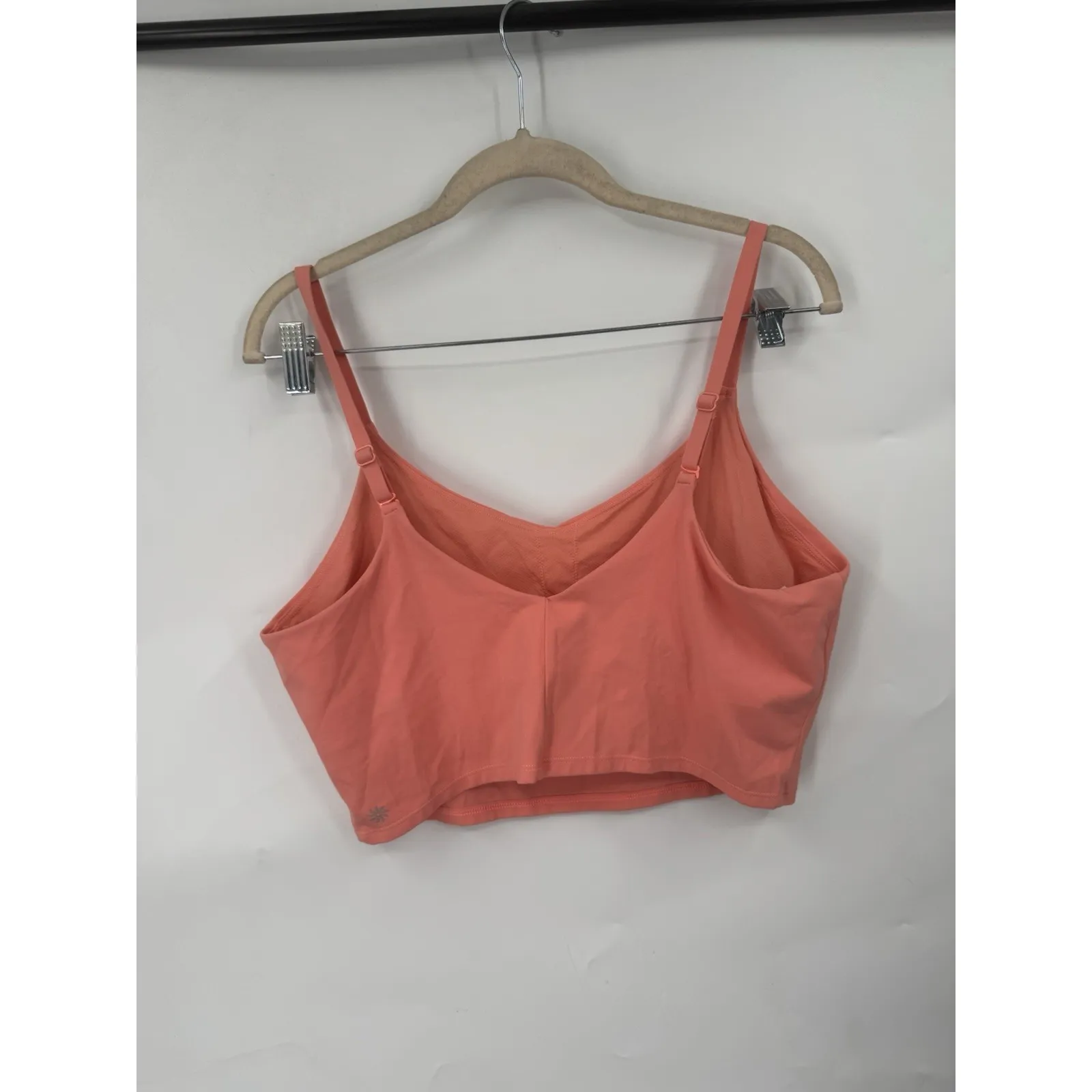 Athleta Elevation Longline Sports Bra Women XL Coral Athletic Workout Yoga Gym - Image 2