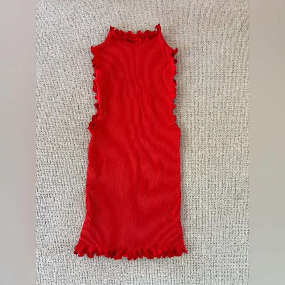 Rib + Lettuce Muscle Tank in High Risk Red XS/S - Image 4