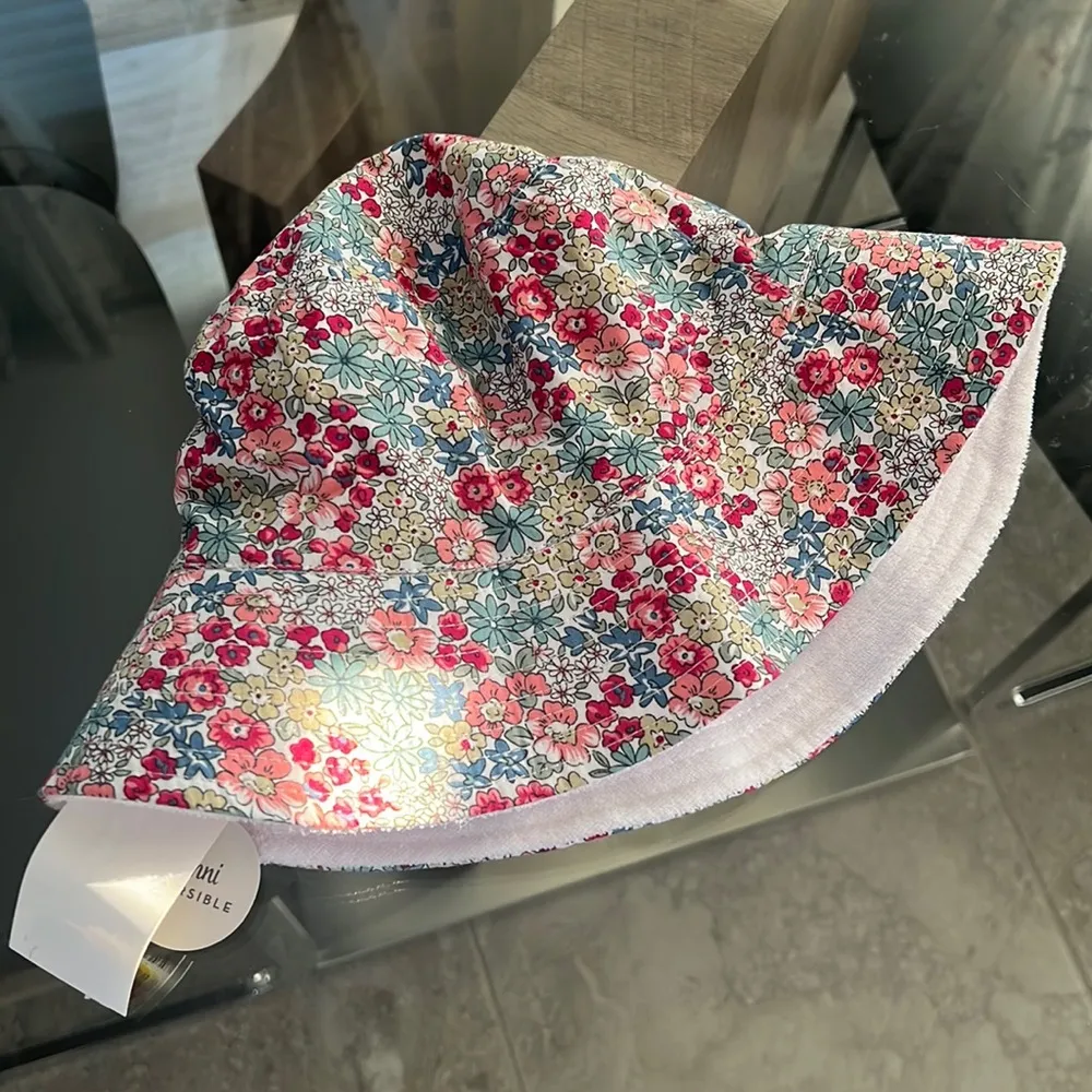 NEW Jenni Reversible Floral Terry Cloth Hat, One Size New w/Tag - Image 11