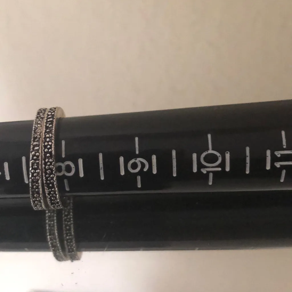 Silver stackable rings (4)‎ costume jewelry - Image 2