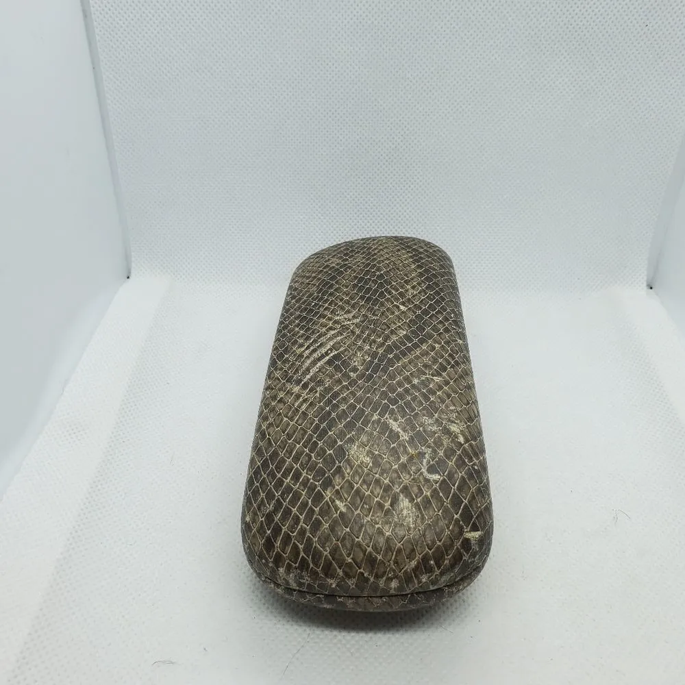 Giorgio Fedon Snakeskin Patterned Glasses Case Brown - Image 5