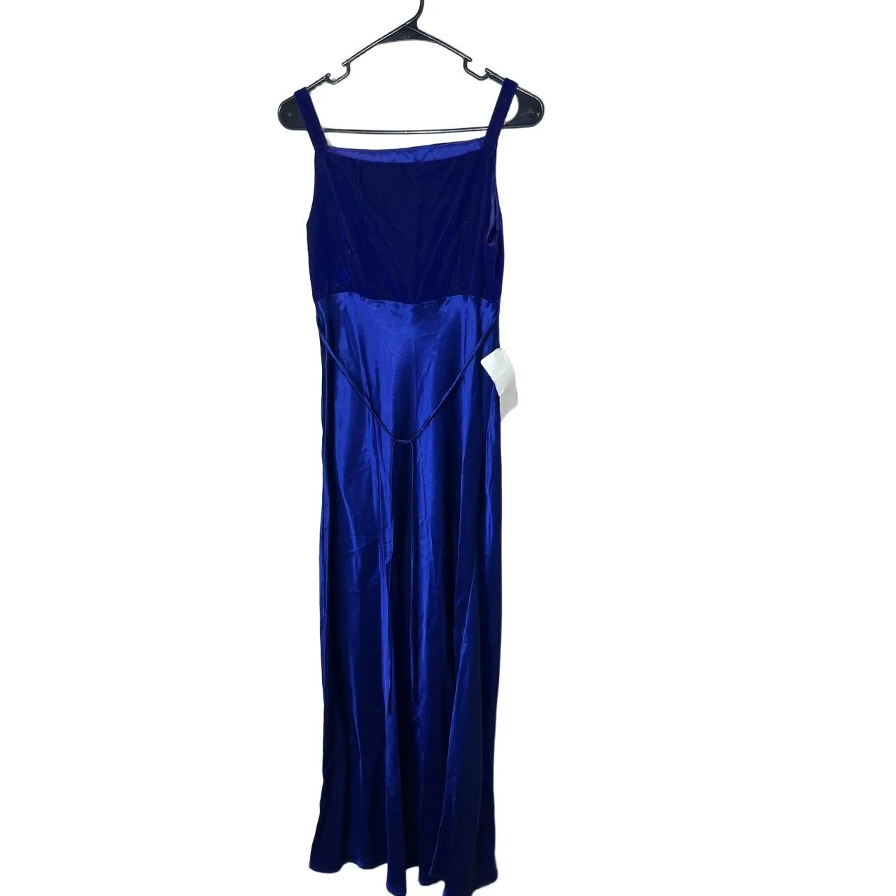 R WEAR RAMPAGE Womens Size‎ 11 Royal Blue Vintage Formal Maxi Velvet Satin - Image 7