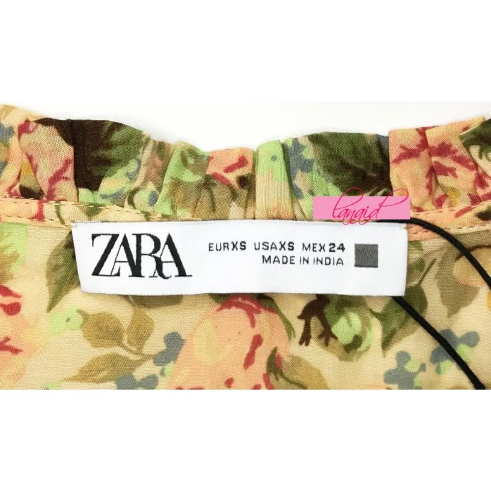 Floral Dress V-Neck Ruffle Cottagecore Romantic Relaxed Loose Sundress Mini - Image 10