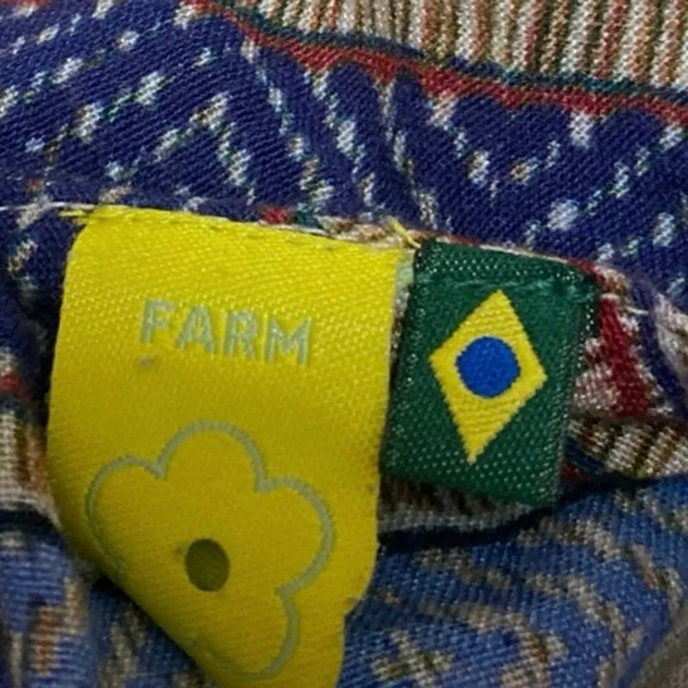 Farm Rio Multicolor Linen Floral Sleeveless Cami Camisole Mini Tank Dress Size S - Image 4