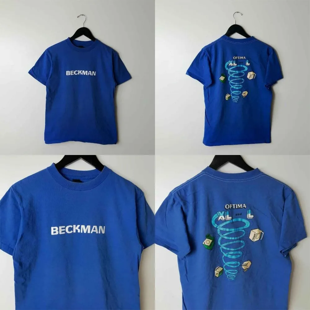 80s Vintage Beckman Optima XL L T Shirt Single Stitch Graphic Tee Cotton Medium - Image 14