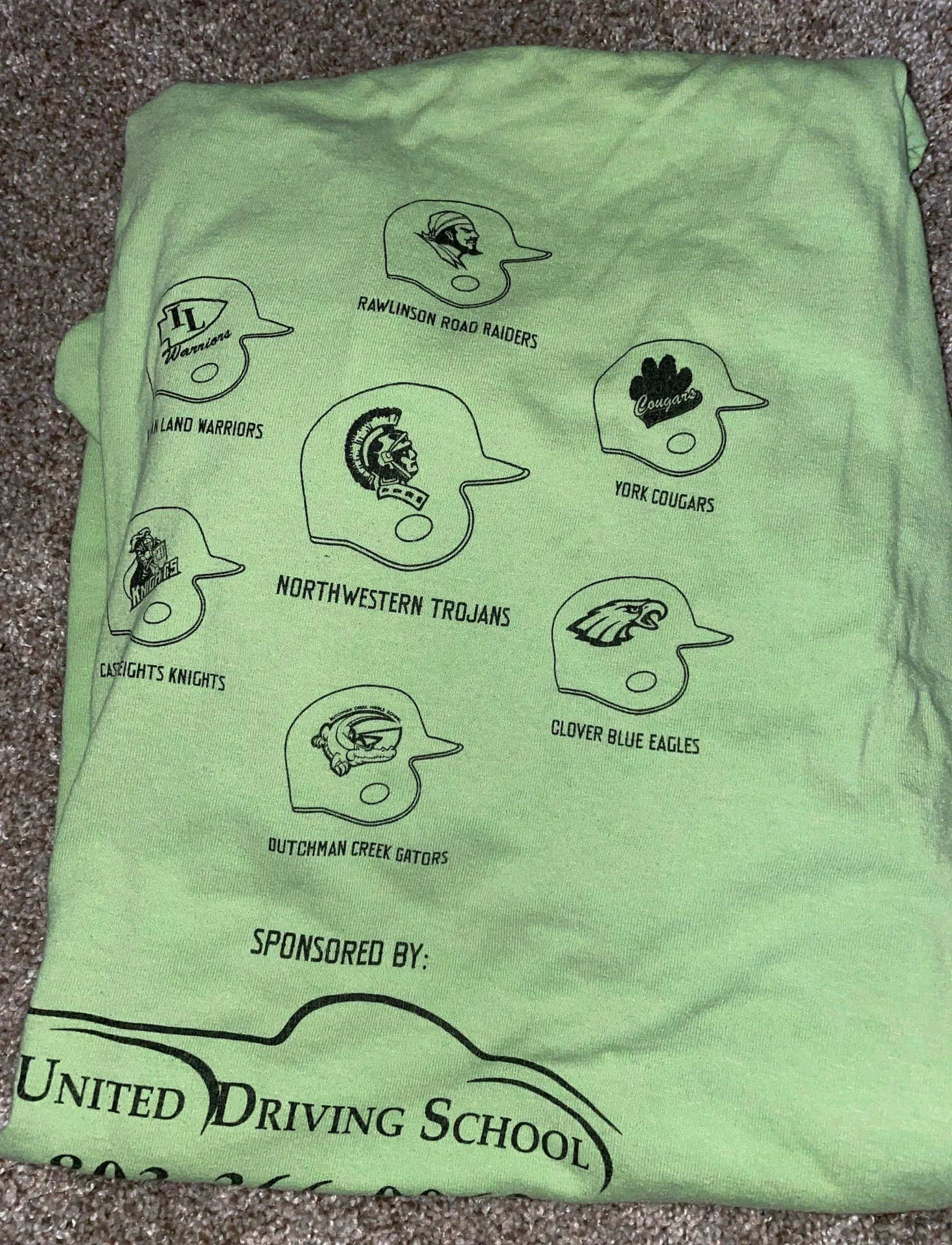Softball Tshirt Green Size XL - Image 2