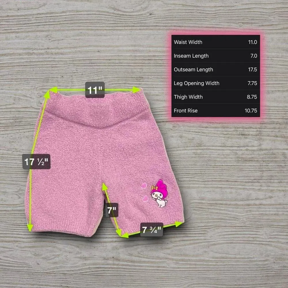 ★ Sanrio My Melody Hearts Fuzzy Shorts from Hello Kitty ★ - Image 6