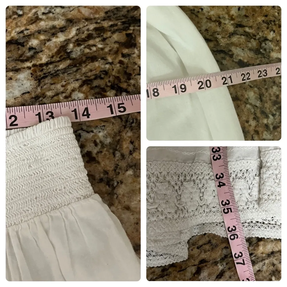 Candies Y2k Victorian White Cotton Full Petticoat Slip Skirt Crochet Lace Trim M - Image 5