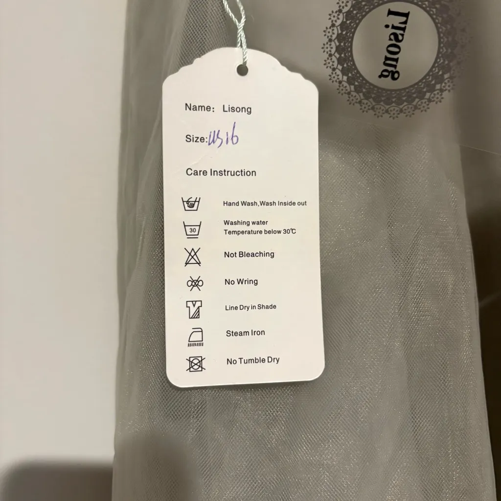 Lisong Tulle Midi‎ Skirt grey silver size 16 Gray - Image 4