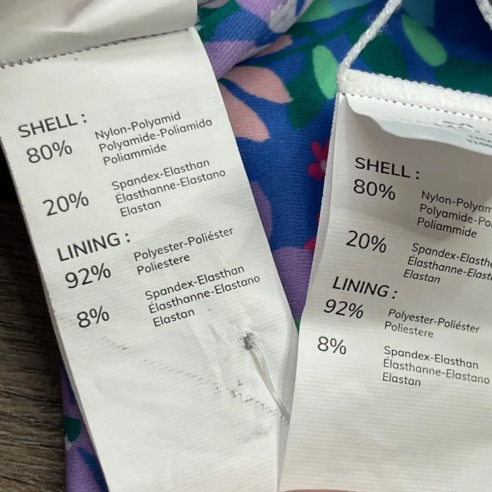 Cupshe Sundry Daisy Ruffled Bralette & High Waist Bikini Set Women's Size Medium - Image 7