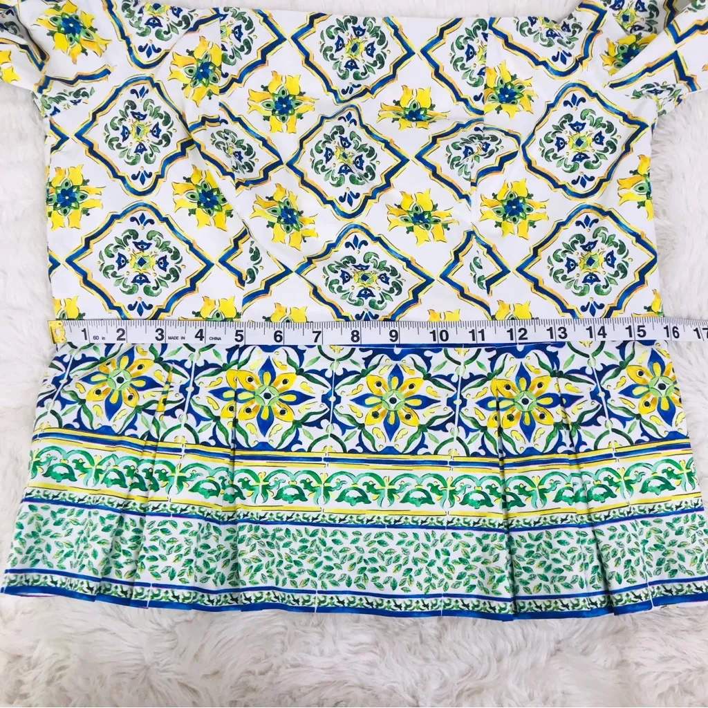 ANTONIO MELANI Kira Off The‎ Shoulder Peplum Top Blouse Citrus Grove Size 8 New - Image 13